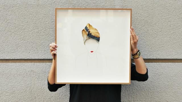 Uno de los cuadros que Mari Quiñonero  ha creado para Zubi. | Foto: Zubi.