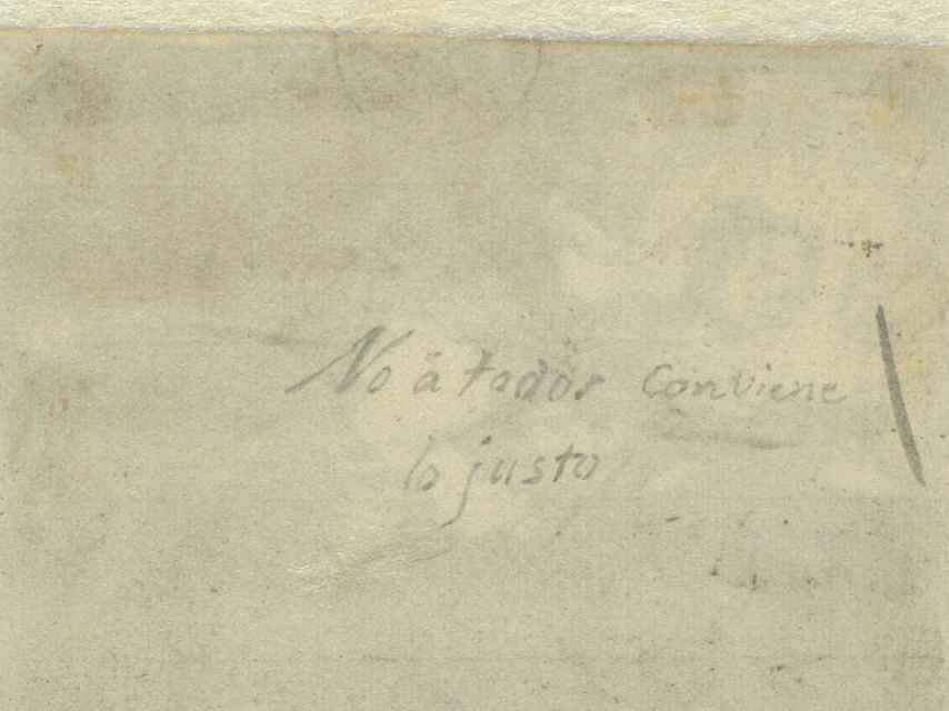 Inscripción en el reverso del dibujo Lux ex tenebris, álbum C, 117, Francisco de Goya.