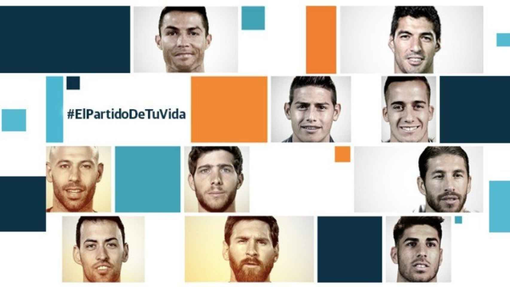Los jugadores del Madrid y Barcelona se 'unen' para concienciar al mundo sobre la pobreza. Foto. .fundaciontelefonica.com