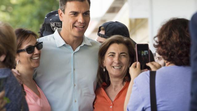 Sánchez, este viernes en la Feria del Libro de Madrid.