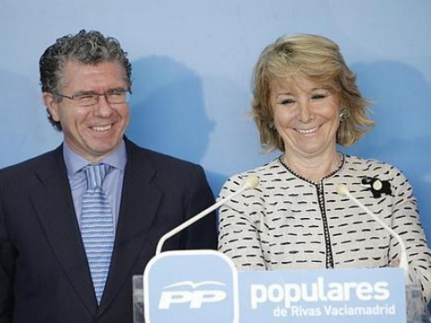El investigado en el caso Púnica Francisco Granados, junto a Esperanza Aguirre.