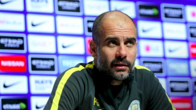 Guardiola en rueda de prensa. Foto: mancity.com