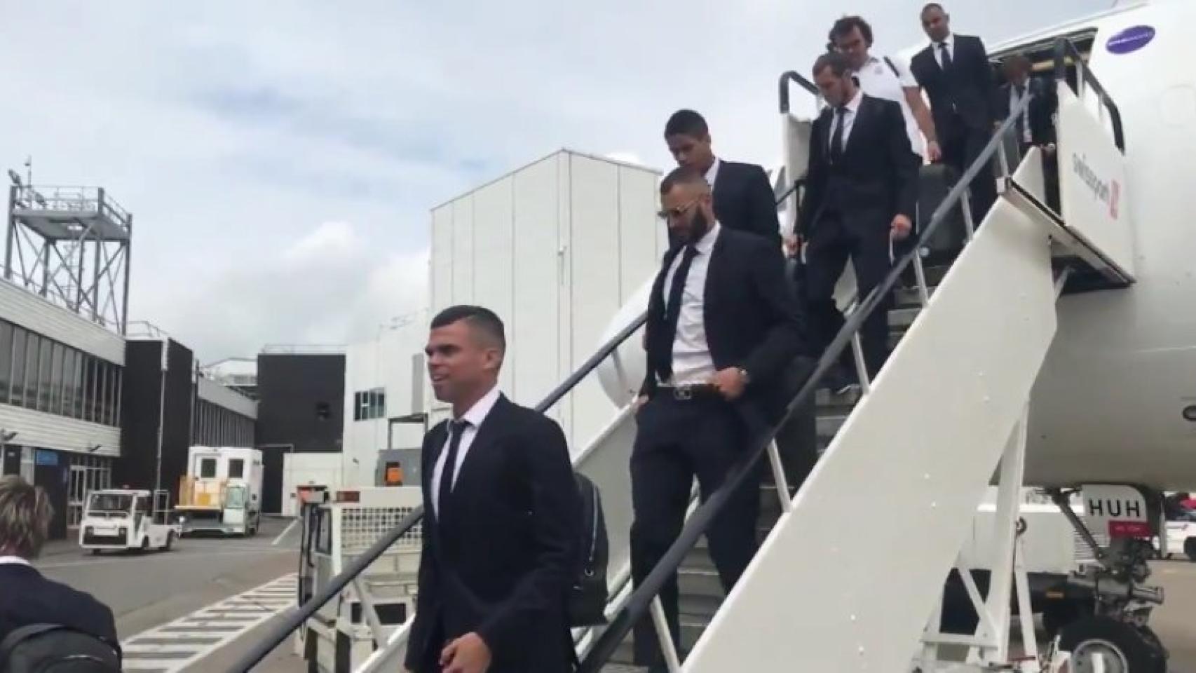 Aterrizaje del Real Madrid.