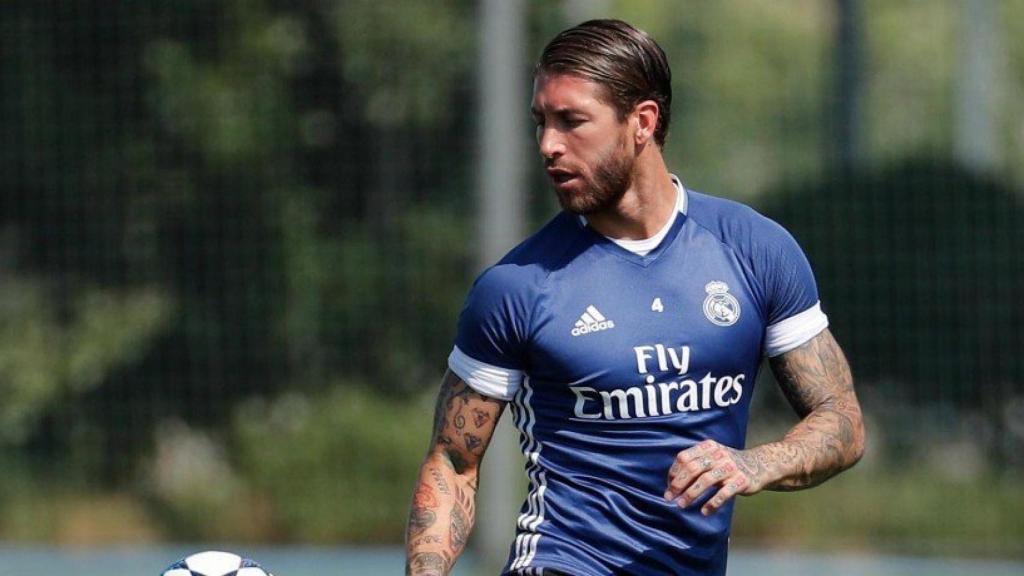 Sergio Ramos, concentrado en Cardiff