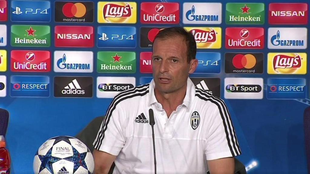 Allegri en la rueda de prensa previa a la final de Champions