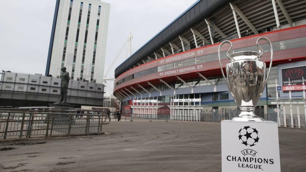 Trofeo de la Champions League en Cardiff.