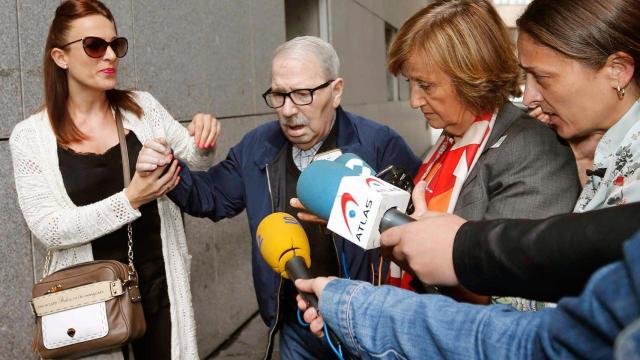 El ex secretario general del SOMA-UGT, José Ángel Fernández Villa, a su llegada al Palacio de Justicia de Oviedo.