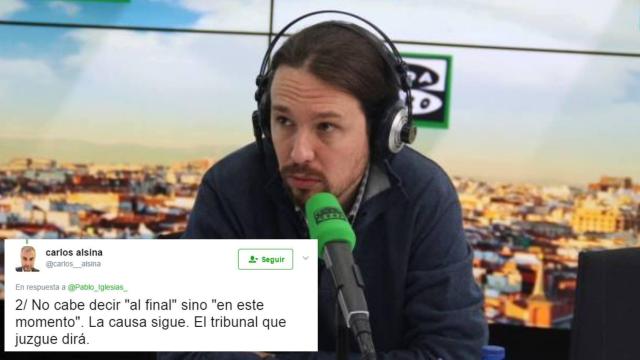 Iglesias durante la discusión con Alsina.