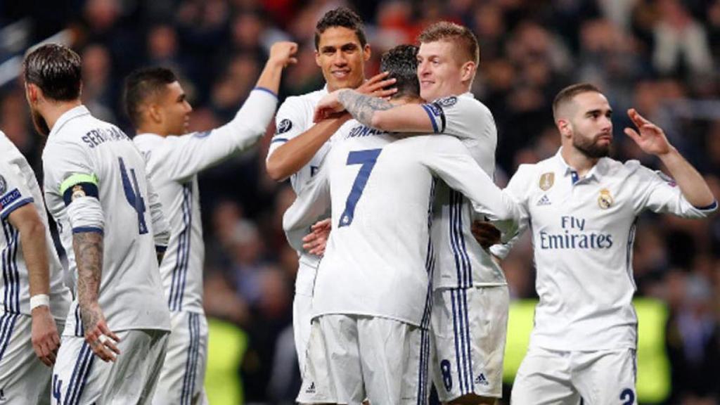 El Madrid celebrando un gol. Foto: Instagram (@Cristiano)