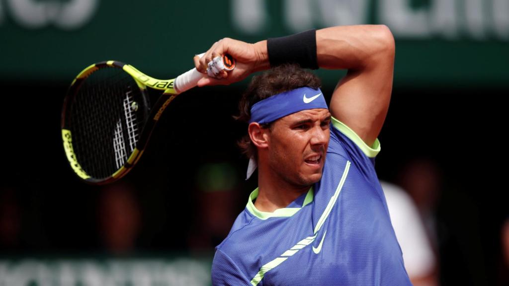 Nadal, durante el partido ante Bautista.