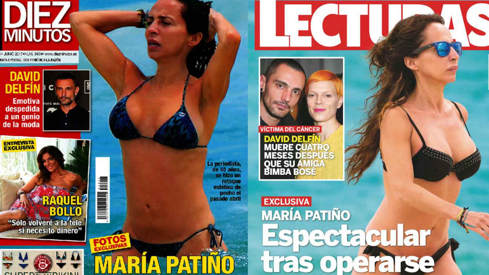 María Patiño en las portadas de este miércoles.