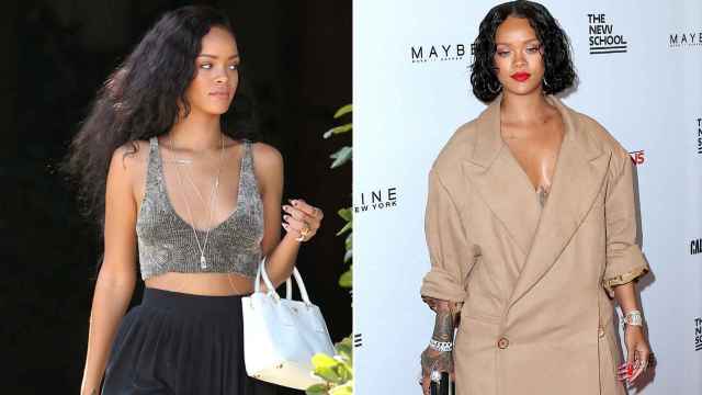 El antes y después de la cantante Rihanna.