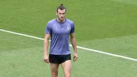 Gareth Bale en el entrenamiento. Foto Lucía Contreras El Bernabéu.