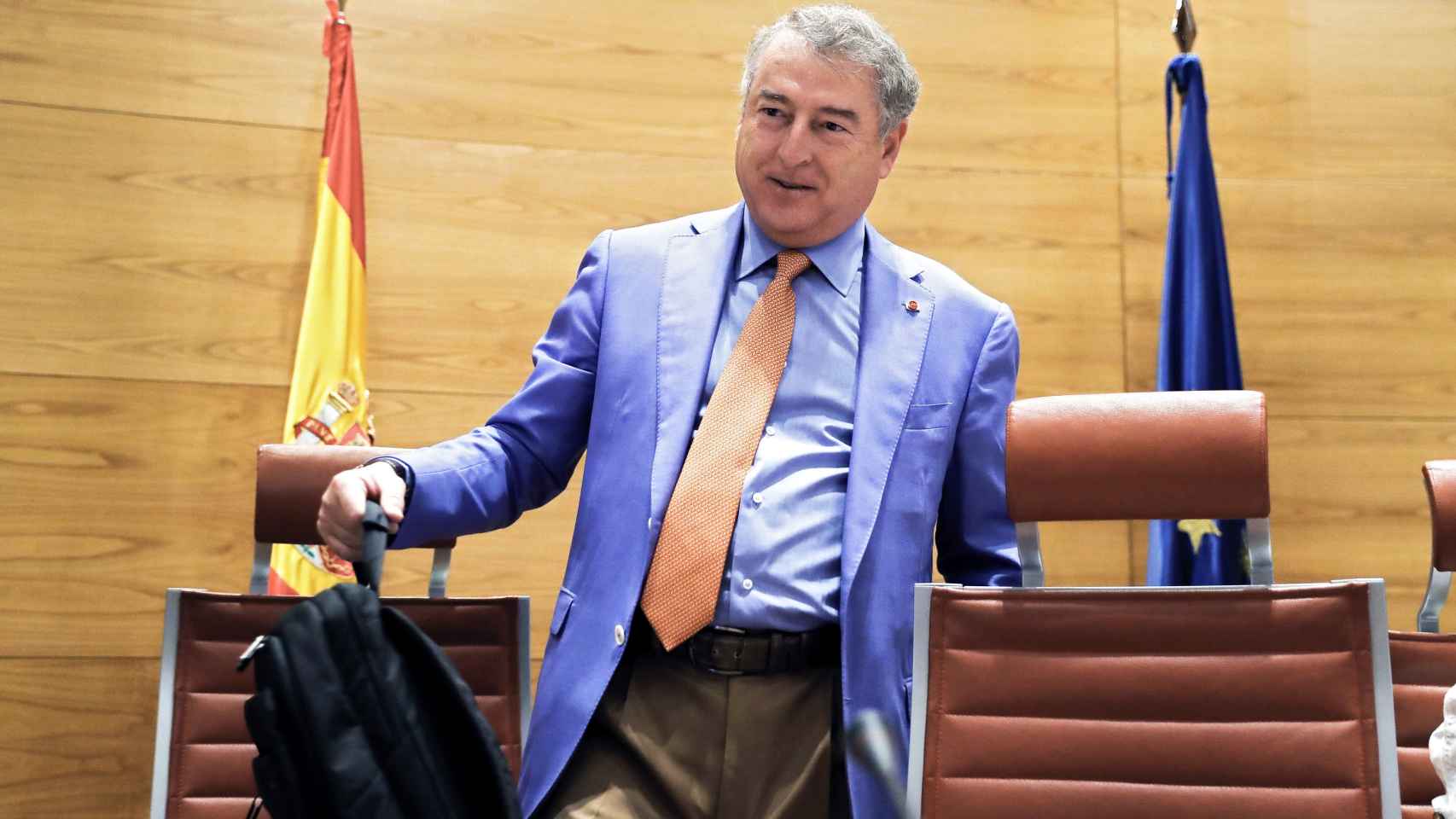 El presidente del Consejo de Administración de RTVE, José Antonio Sánchez, en la Comisión Mixta de Control Parlamentario.