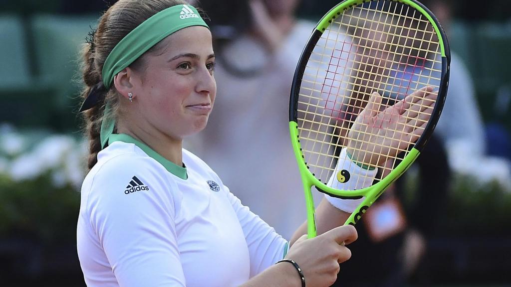 Ostapenko, tras vencer a Wozniacki en cuartos de final.