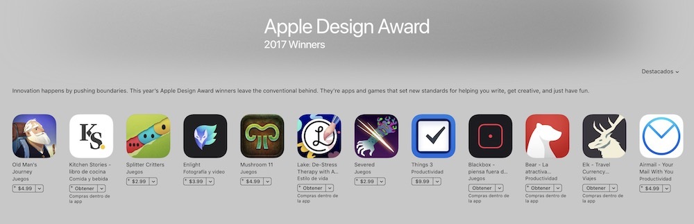 mejores aplicaciones 2017 apple