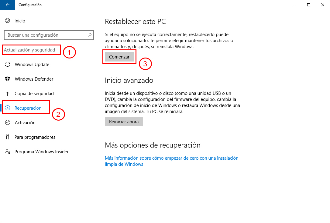 Cómo Reinstalar Windows 10 Sin Perder Nuestros Datos 3215
