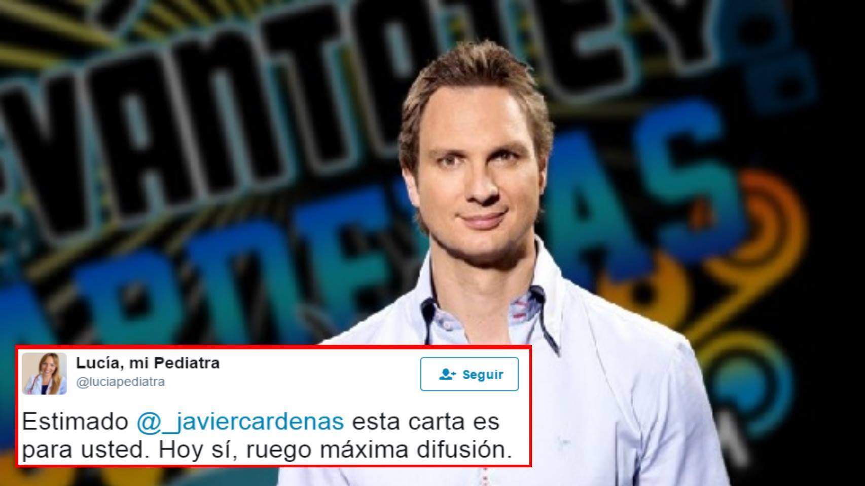 Lucía Galán pide difusión para su carta a Javier Cárdenas.