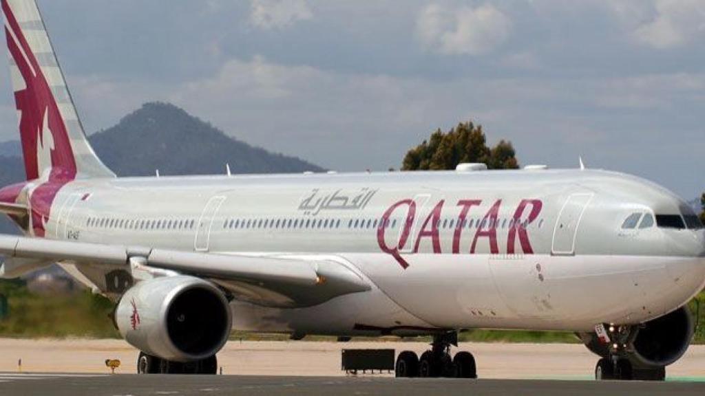 Imagen de un avión de Qatar Airways.