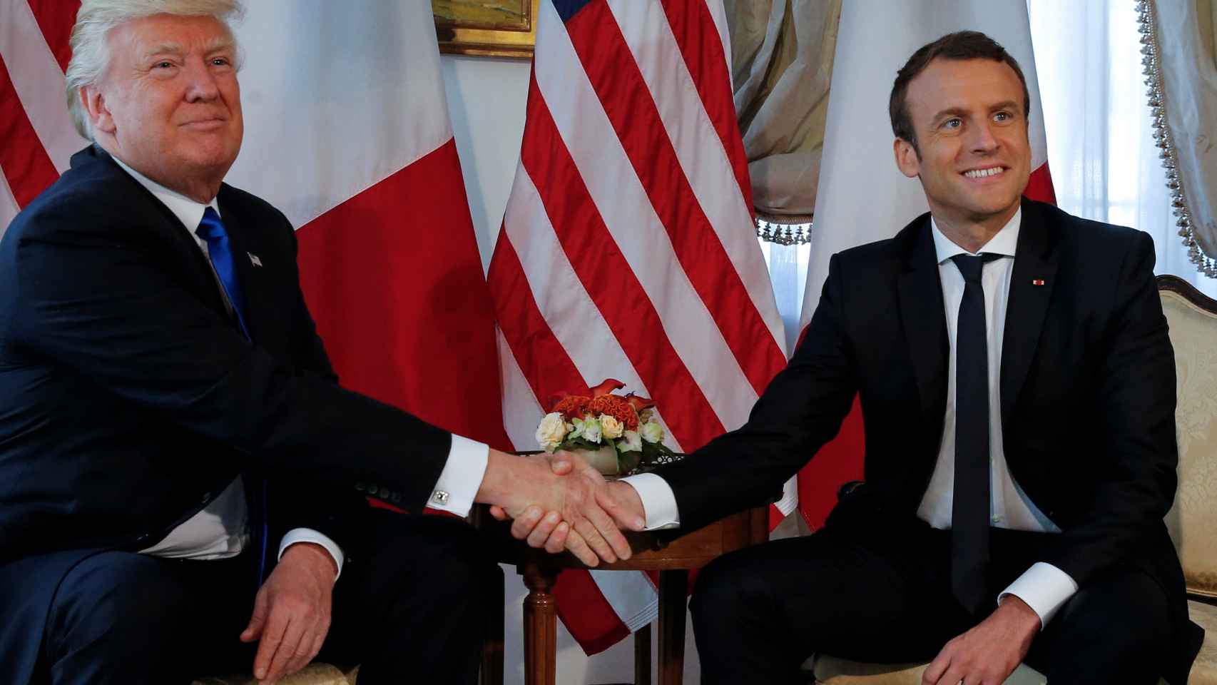 Trump y Macron, durante su encuentro en Bruselas
