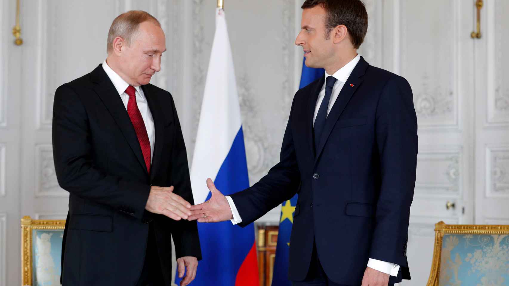 Putin y Macron durante su reunión en París