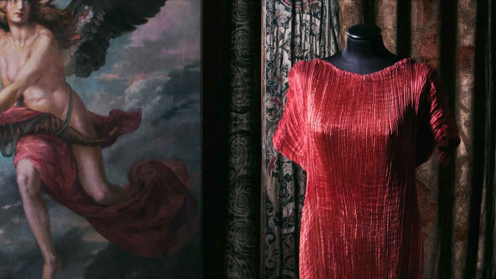 Vestido Delphos que se expone en el Palazzo Fortuny de Venecia.
