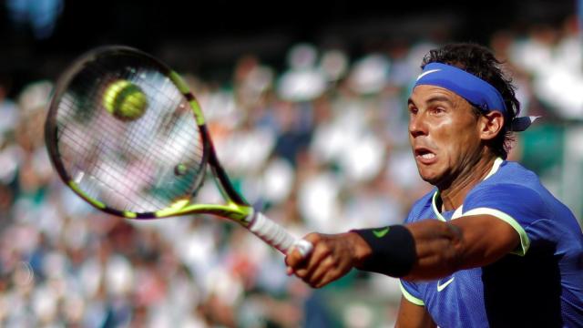 Nadal, durante el partido contra Thiem.