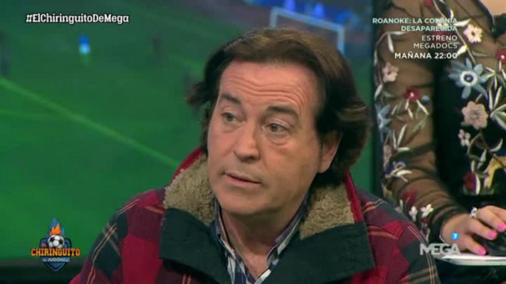 Pipi Estrada, en El Chiringuito. Foto: Twitter (@elchiringuitotv)