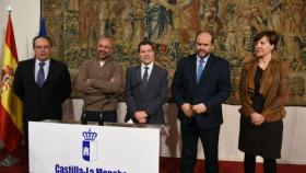 Imagen del pasado febrero, en una rueda de prensa conjunta del presidente y García Molina.