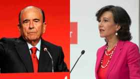 Emilio Botín,  fallecido en septiembre de 2014, y su hija, Ana Botín, presidenta del Banco Santander.