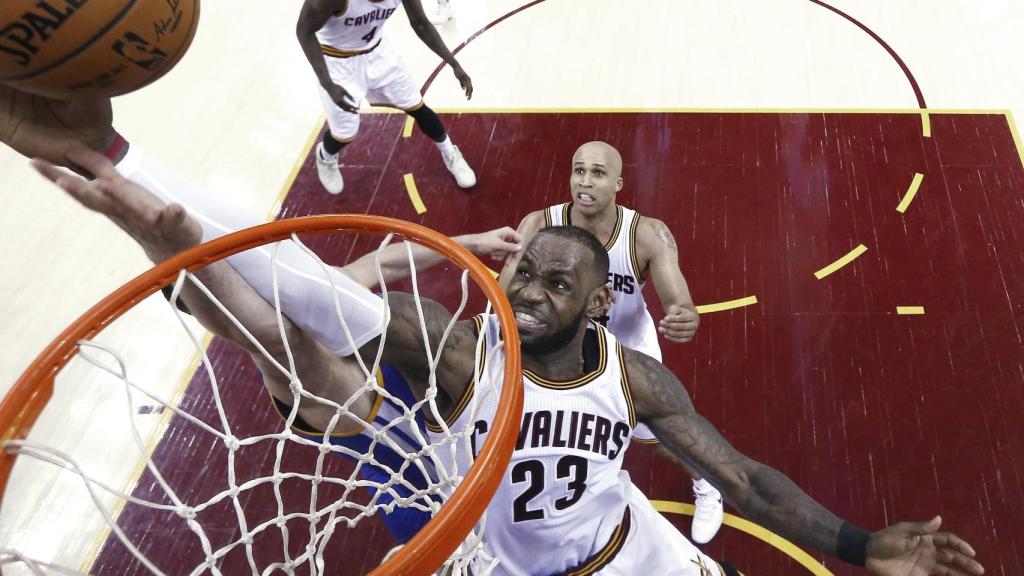 Lebron James, imparable en el partido de ayer.