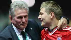 Kroos, junto a Heynckes en el Bayern. Foto fcbayern.com