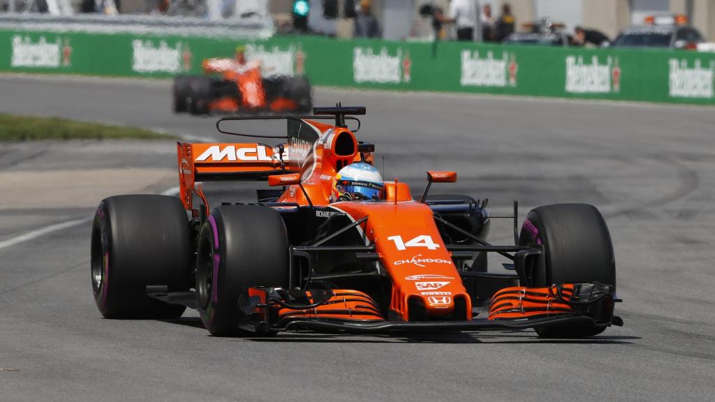 Alonso, durante la carrera.