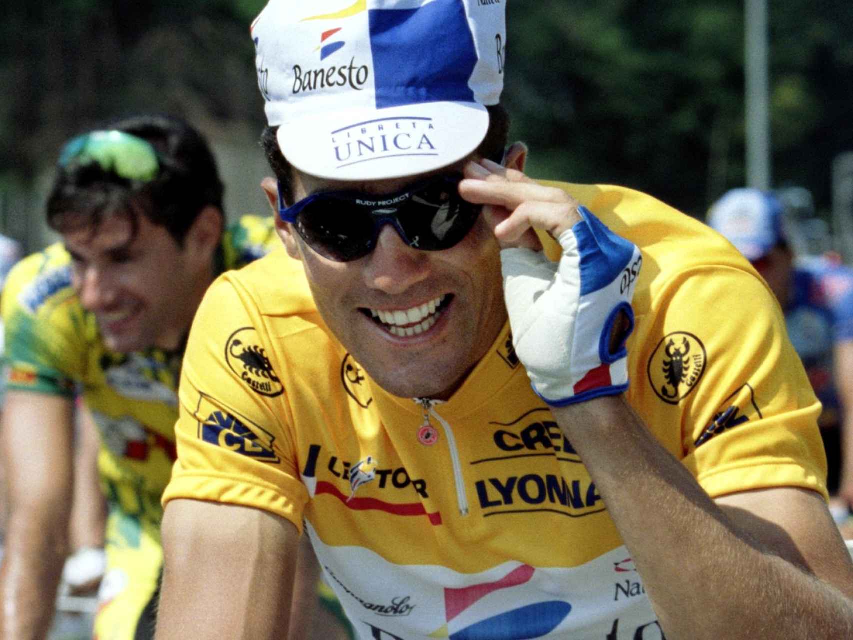 Miguel Indurain en un Tour de Francia.