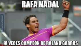 Meme por el décimo Roland Garros de Rafa Nadal   Foto: memedeportes.com