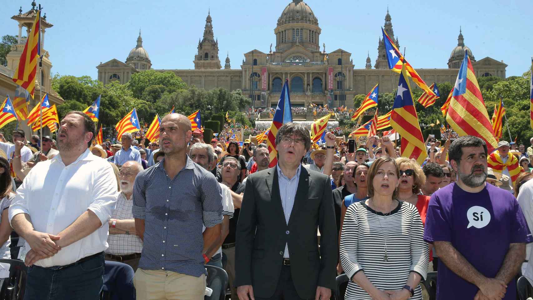 Concentración independentista en Barcelona