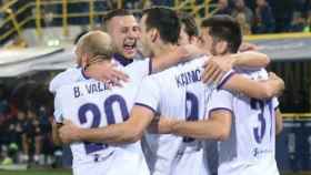 La Fiorentina celebra un gol. Foto: @fbernardeschi