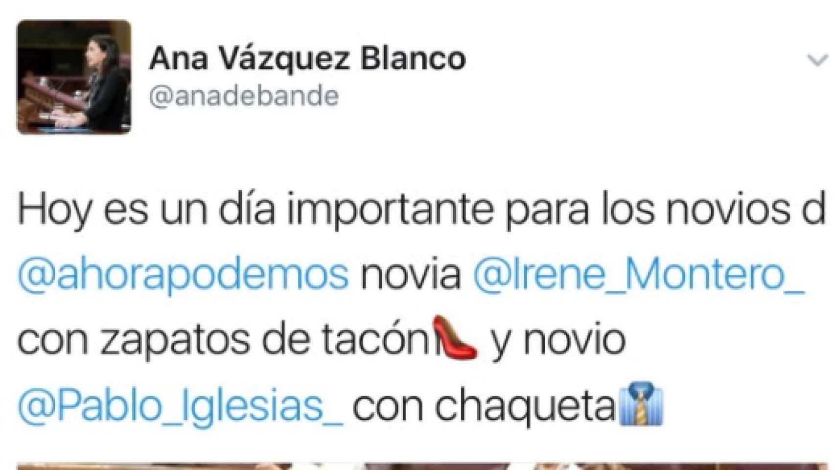 Mensaje de la diputada del Partido Popular Ana Vázquez Blanco.