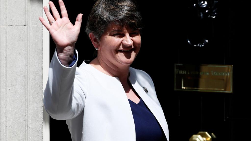 Arlene Foster, a su llegada a Downing Street