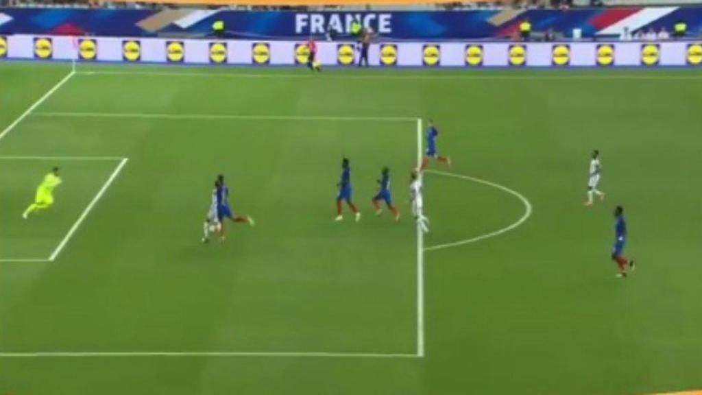 Penalti pitado a Varane en el Francia Inglaterra