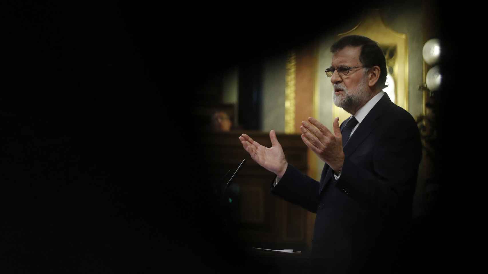 El presidente del Gobierno, Mariano Rajoy, en un momento de su intervención.