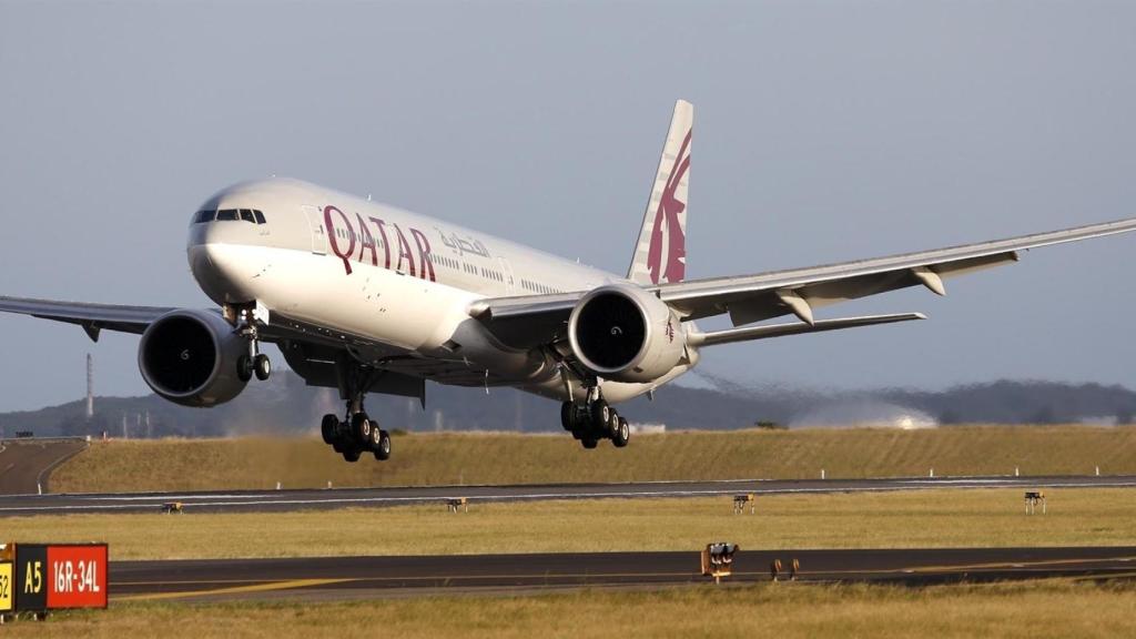 Un avión de Qatar Airways.