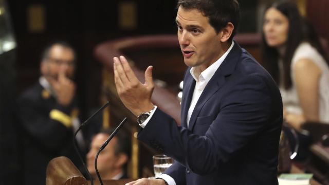 Albert Rivera, en el debate de la moción de censura.