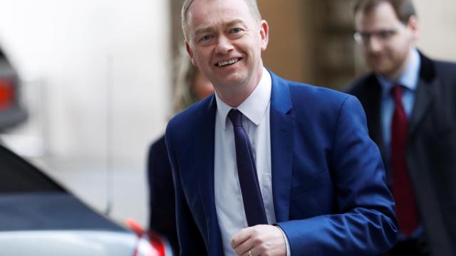 Tim Farron, líder de los liberdemócratas británicos.