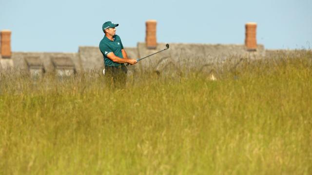 Sergio García durante una jornada de entrenamientos en Erin Hills.