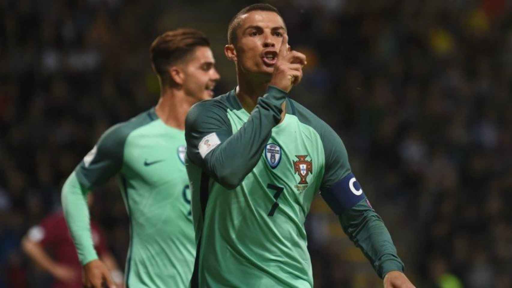 Cristiano, protagonista de dos goles con Portugal. Foto. Twitter (@selecaoportugal)