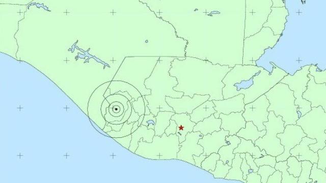 Lugar del epicentro del terremoto