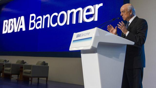 Francisco González, presidente del BBVA, en un acto de la filial mexicana Bancomer.