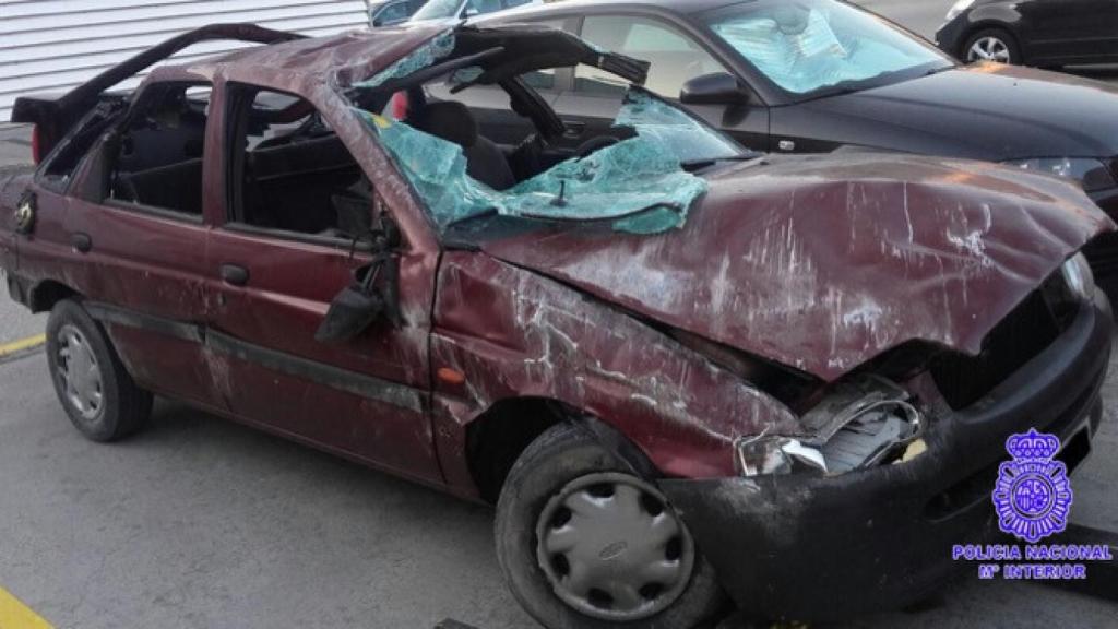 coche accidente la cisterniga robo policia 1