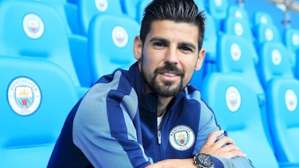 Nolito con el Manchester City. Foto: mancity.com